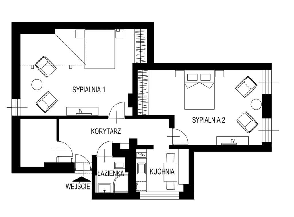 Ferienwohnung Dk Apartament Stare Miasto Allenstein Exterior foto